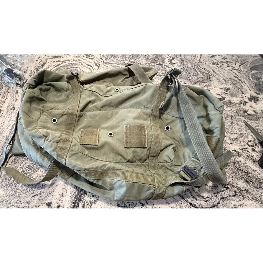 Vintage US Military ALICE Field Pack Olive Drab Green Canvas Tactical Backpack